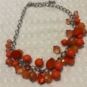Elegant Orange Beaded Necklace